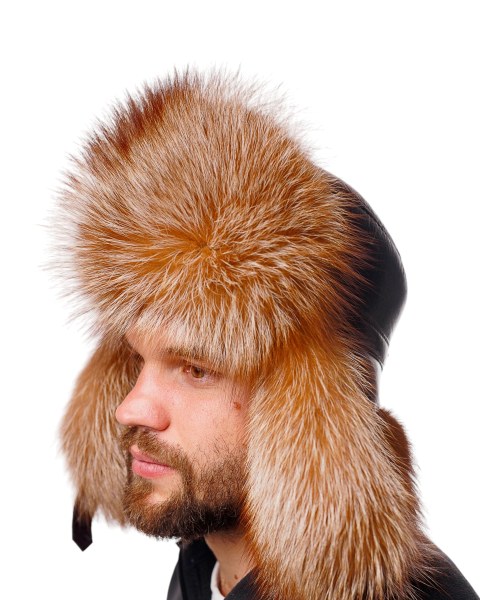 Мужская ушанка из лисы The Flaming North