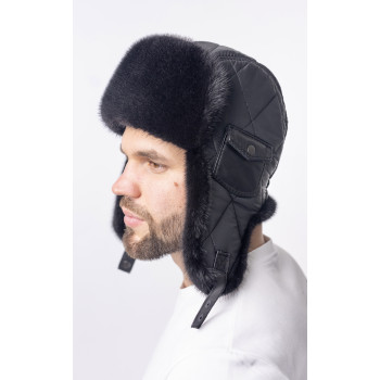 Модель НШН-001 из норки и плащевки Модель НШН-001 из норки и плащевки