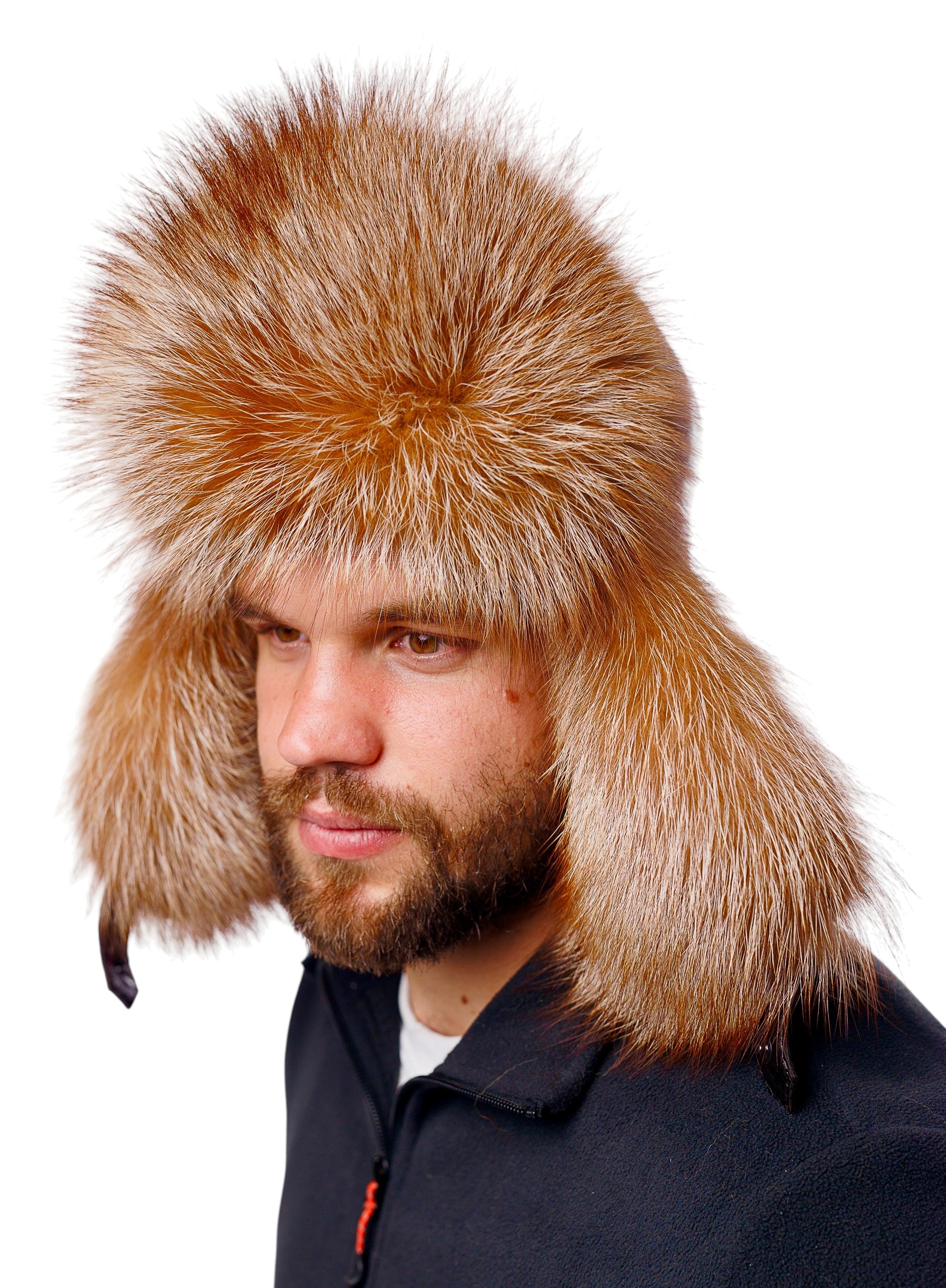Мужская ушанка из лисы The Flaming North