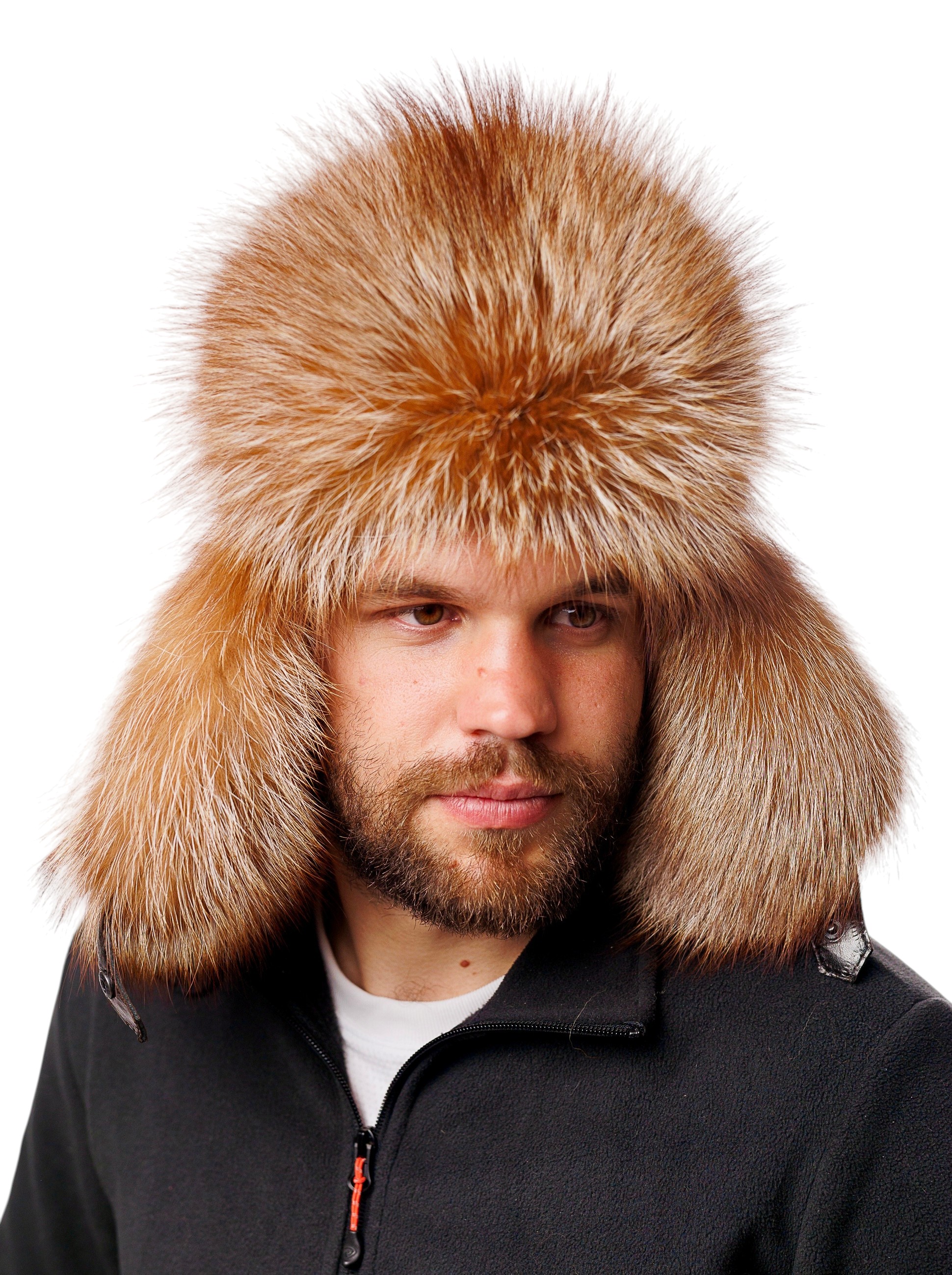 Мужская ушанка из лисы The Flaming North