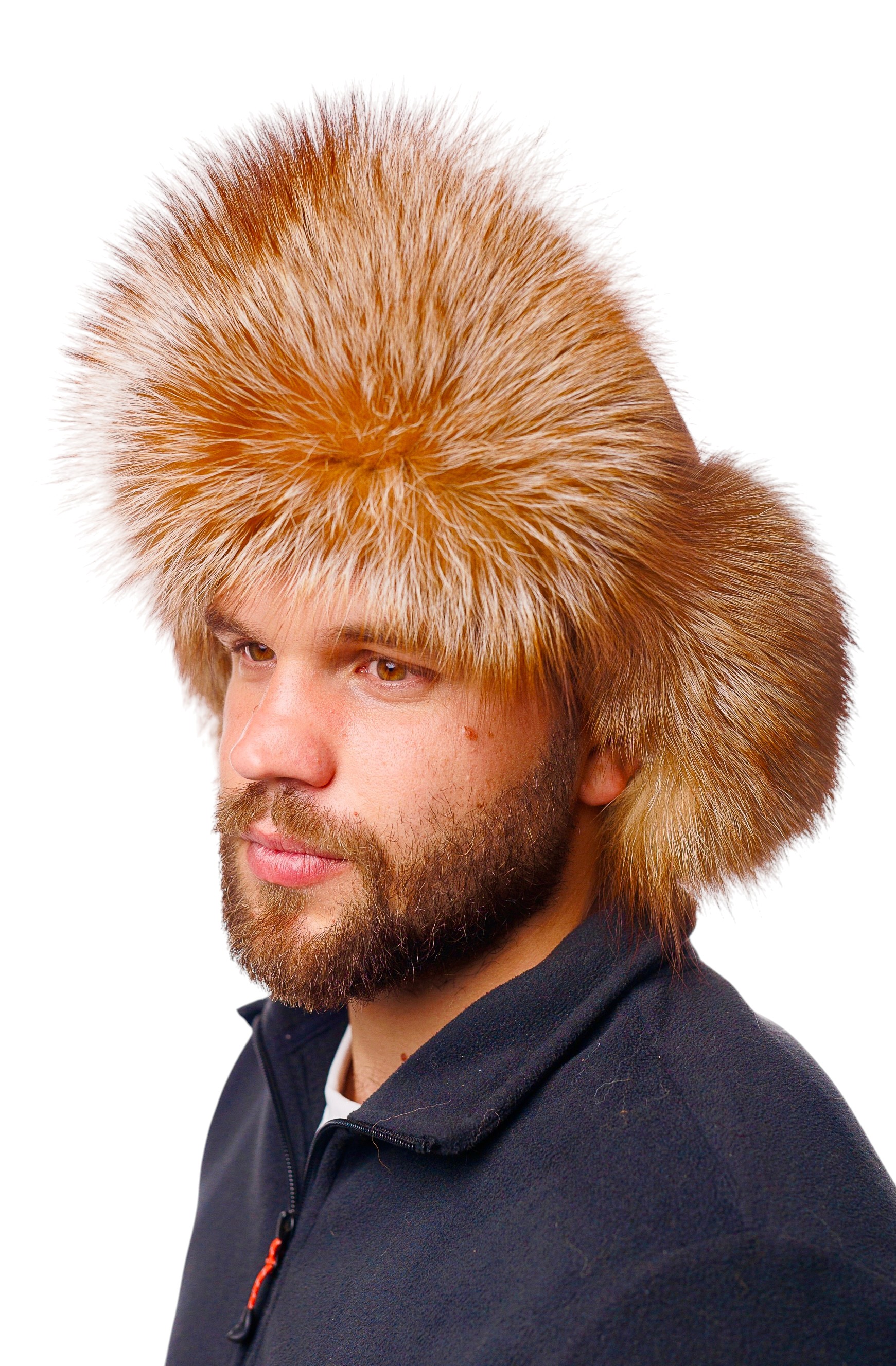 Мужская ушанка из лисы The Flaming North