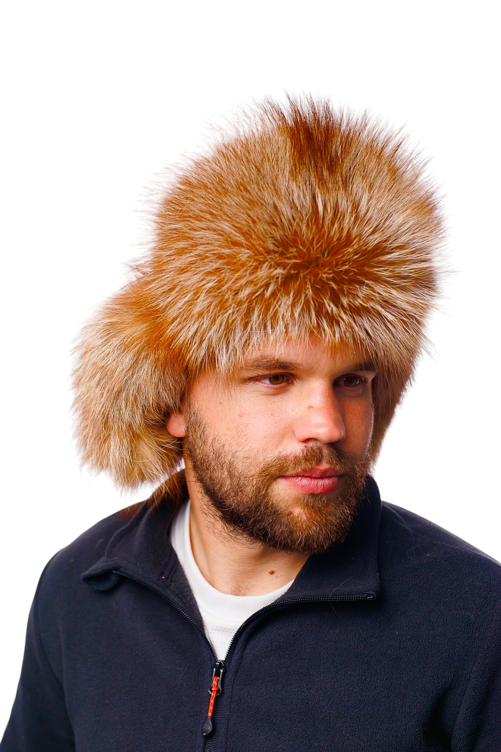 Мужская ушанка из лисы The Flaming North