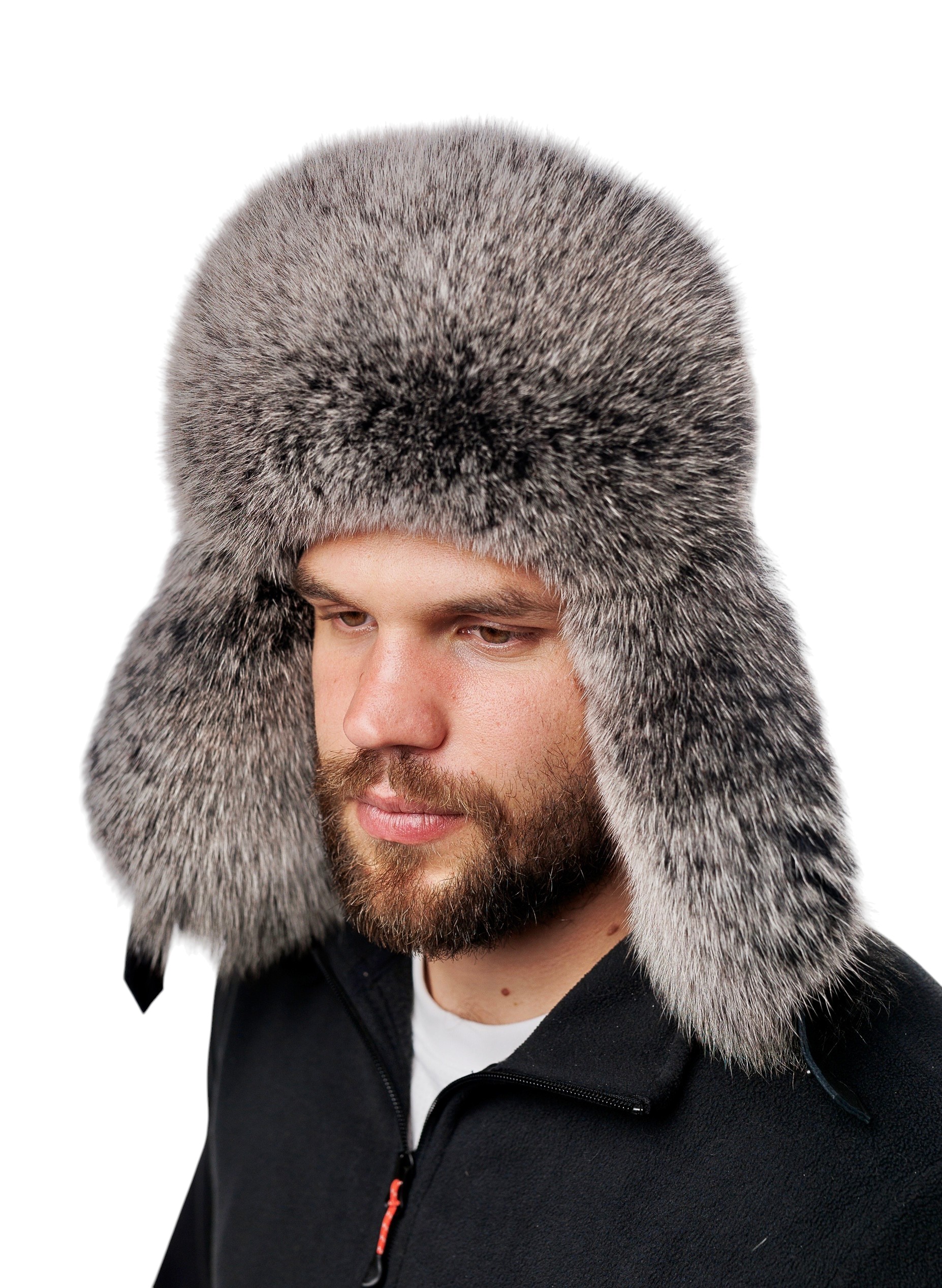 Мужская ушанка из песца Northerner