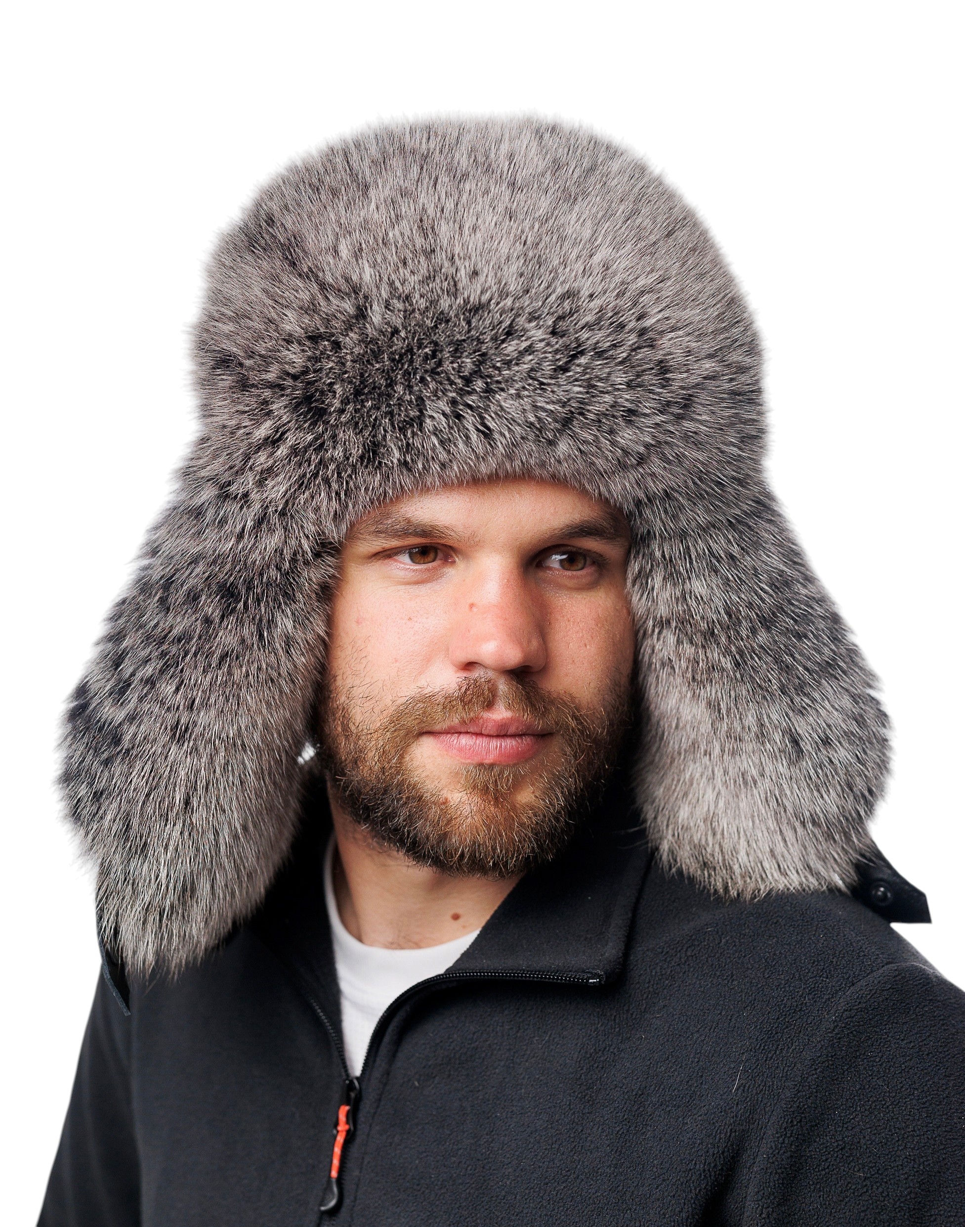 Мужская ушанка из песца Northerner